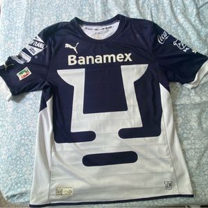 Pumas Soccer Jersey Navy Blue & White